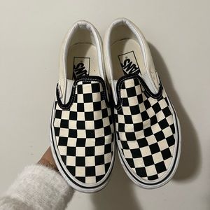 Checkered Slip On Vans